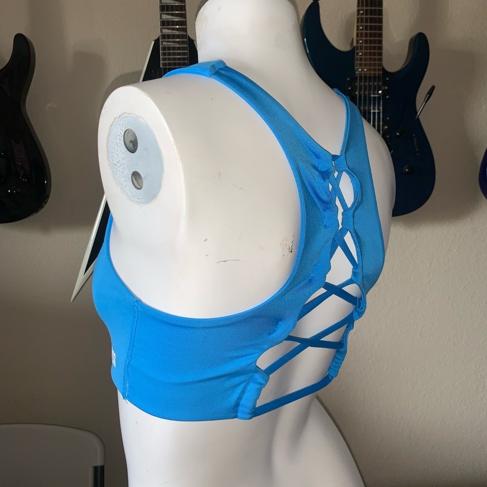 Victoria secret ultimate sports bra cross cross back extra small xs blue PINK